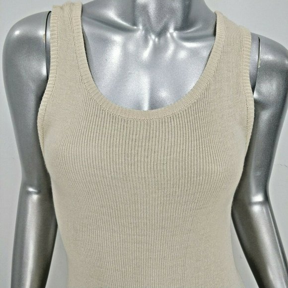 BRAZEAU TRICOT Designer Women's Size M Tank Bodycon Sleeveless Knit Mini Dress - Picture 5 of 8
